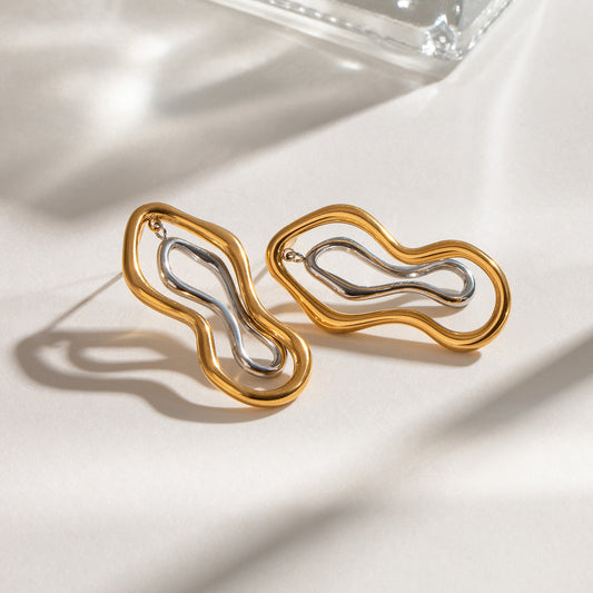 Exaggerated Line Earrings