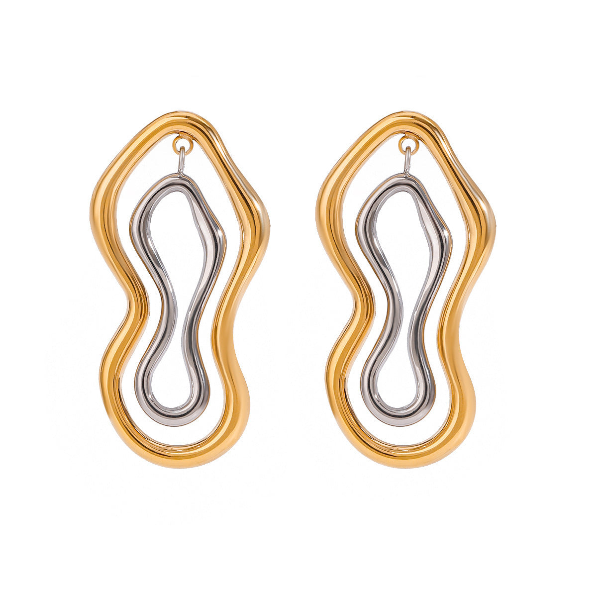 Exaggerated Line Earrings