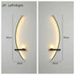 Modern LED Wall Lamp – Minimalist Art Design for Bedroom, Living Room, and Bathroom, Gold/Black