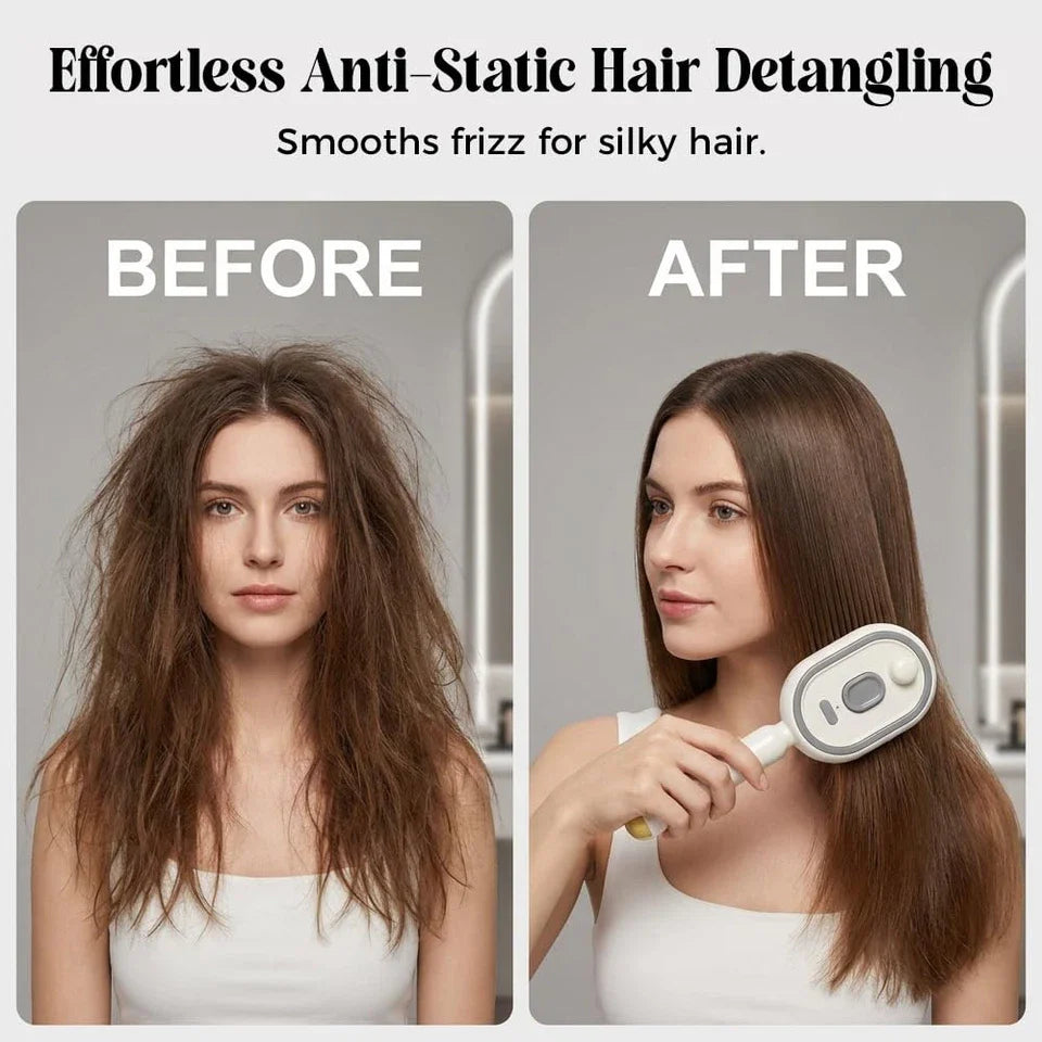 Electric Massage Hair Brush - Hair Straightener Brush